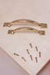 Pull handle in polished brass