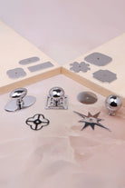 Cabinet knobs and backplates in polished chrome