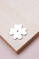 Polished chrome flower backplate, 51 x 51mm: chrome-plated solid brass with a 4mm centre hole for the knob bolt