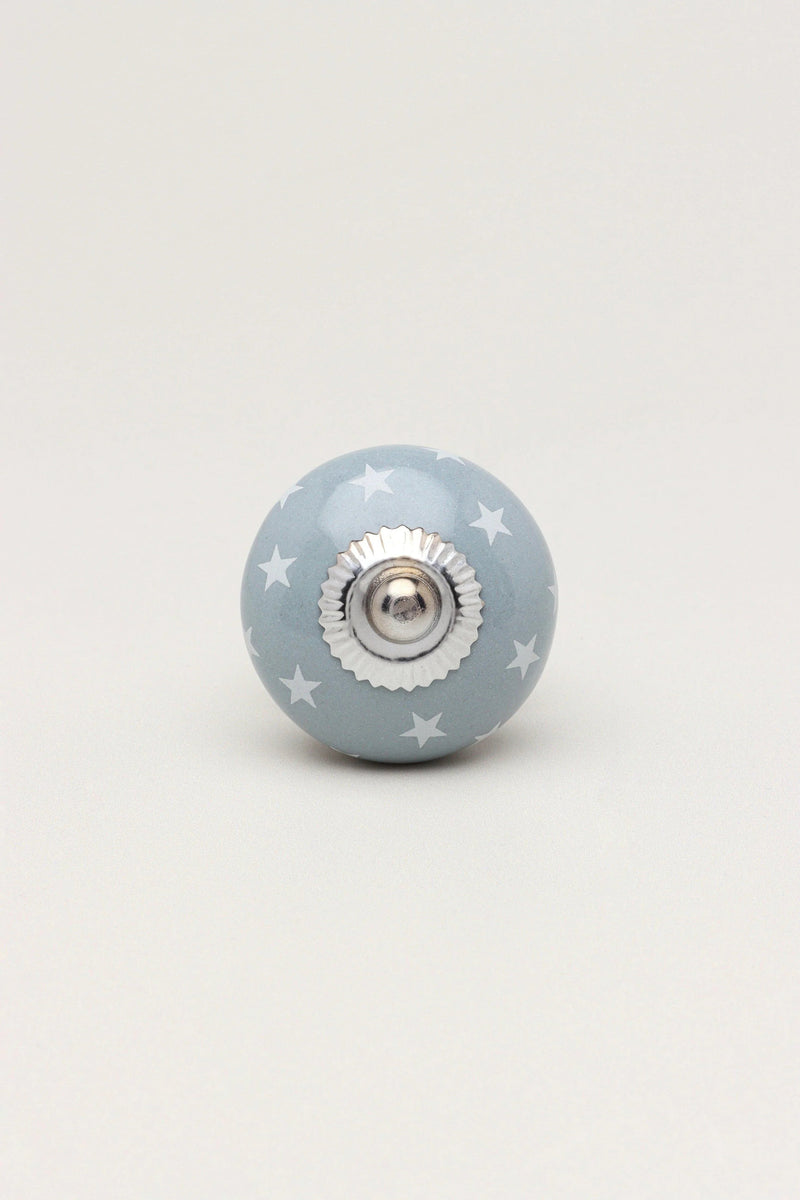Polka Star Hand-Painted Ceramic Cabinet Knob — Multipack