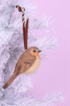 Realistic Robin Hand-Painted Christmas Tree Decoration Hanging Bird Ornament - G Decor