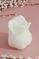 Rosabella Pure Eternal Bloom Hand-Finished Sculpted Rose Candle in Soft White - G Decor