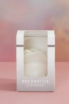 Rosabella Pure Eternal Bloom Sculpted Rose Candle in Soft White — lifestyle view, G Decor