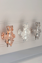 Rose Gold Queen Bee Handle And Silver Honeybee Knob - G Decor