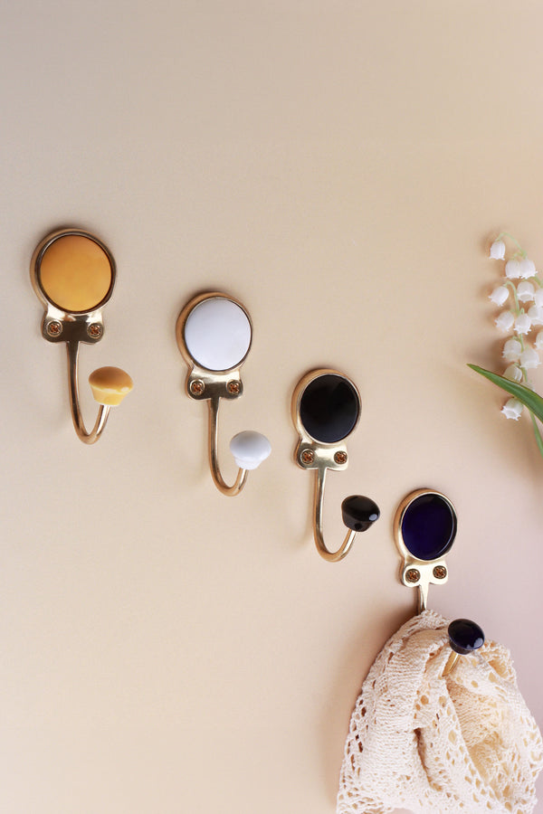 Round Ceramic Coat Hook