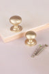 Bun cabinet knob in satin brass