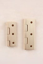Butt hinge in satin brass, fourth view