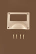 Card frame cup pull in satin brass