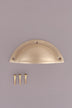 Half moon cup pull in satin brass