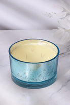 Scented Nova Electroplate Blue Cotton Soy, Perfect for Meditation, Jar Candle - G Decor