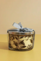 Sicilia Verde Soy Wax Scented Candle in Sandalwood Lime and Basil — lifestyle view, G Decor