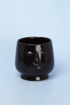 Sculptural Human Face Ceramic Planter and Vase — close-up view, G Decor
