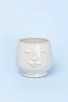 Sculptural Human Face Ceramic Planter and Vase — alternate view, G Decor