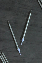 Set of 12 Silver Skinny Cake Candles - G Decor