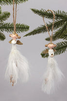 Set of 2 Adorable Cartoon-Style Angel Christmas Tree Decorations - G Decor