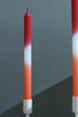 set-of-2-crimsonwhiteorange-dinner-candles-g-decor-47513 - G Decor