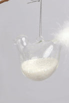 Pair of Hand-Blown Glass Doves with White Feather Tails — lifestyle view, G Decor