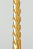 Set of 2 Handmade Maison Dorée Antique Gold Spiral Glitter Stripe Dinner & Taper Candles - G Decor