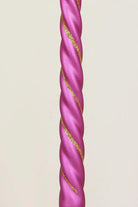 Maison Dorée Pair of Violet Orchid Spiral Glitter Taper Candles — alternate view, G Decor