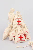 G Decor Gift Bags Cream Set of 2 Hessian Bags - Hangover Recovery Kit