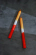 set-of-2-orangewhitevermilion-dinner-candles-g-decor-58120 - G Decor