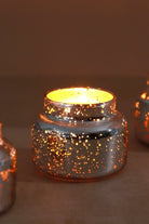 Set of 3 Aurielle Linen Fragrance Hand-Poured Soy Wax Jar Candles With Lid Mercury Silver Finish - G Decor