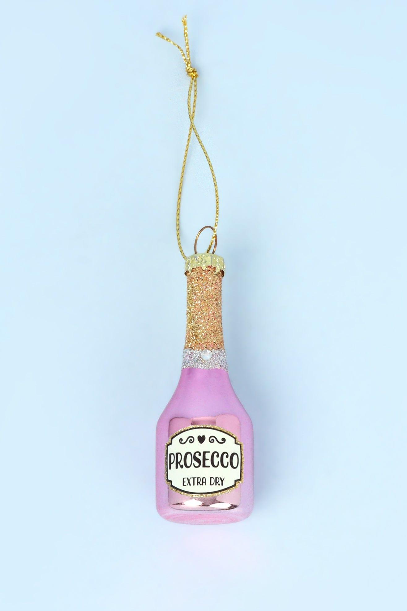 G Decor Christmas Decorations Assorted Mini Prosecco Bottles Christmas Tree Ornaments Set of 3