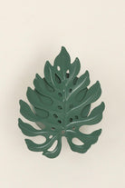 Set of 3 Green Palm Leaf Tea Light Holders - G Decor