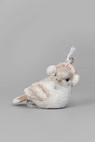 Set of 3 Winter Feathered Birds Christmas Decorations — close-up view, G Decor