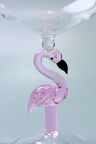 Flamingo Stem Pink Wine Glasses Sculpted Glassware Set of 4 — alternate view, G Decor