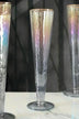 set-of-4-handmade-iridescent-grey-hammered-champagne-flutes-with-gold-rim-g-decor-61111 - G Decor