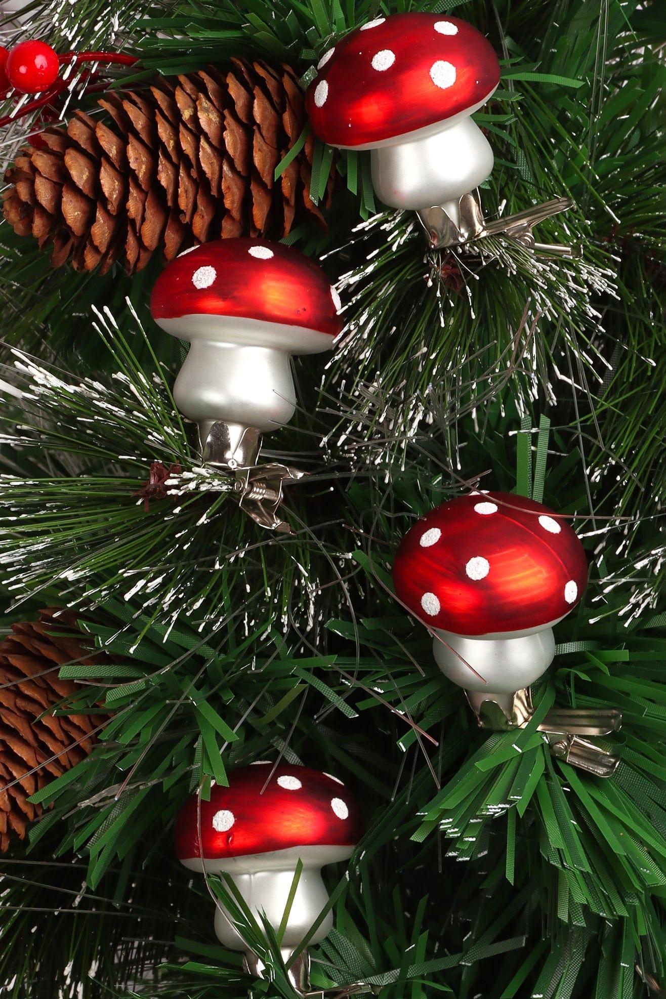 G Decor Holiday Mushroom Christmas Tree Clips.
