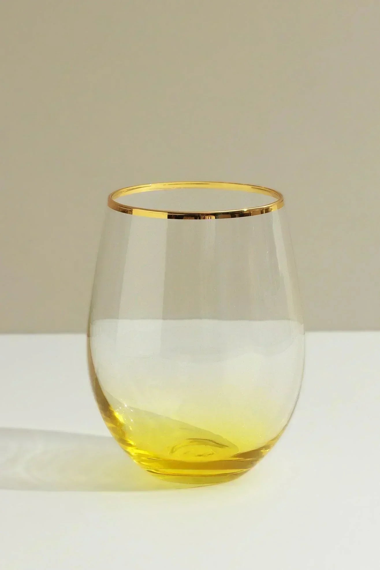Radiance Ombre Tumbler Glasses, Golden Sunrise — close-up view, G Decor