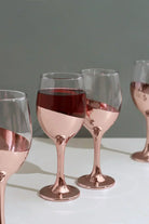 Sephora Two-Tone Rose Gold Wine Glasses Set of 4 — G Decor