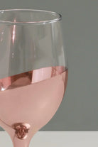 Set of 4 Sephora Two-Tone Rose Gold Wine Glasses Elegant Metallic Finish - G Decor