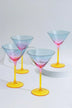 set-of-4-sunset-rainbow-iridescent-martini-glasses-striking-cocktailware-g-decor-55297 - G Decor