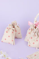 G Decor Gift Bags Set of 5 or 10 Blooming Elegance: Hessian Gift Sacks with Flowers