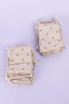 Set of 5 or 10 Blooming Elegance Hessian Gift Sacks with Flower Patterns - G Decor