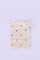 Set of 5 or 10 Blooming Elegance Hessian Gift Sacks with Flower Patterns - G Decor