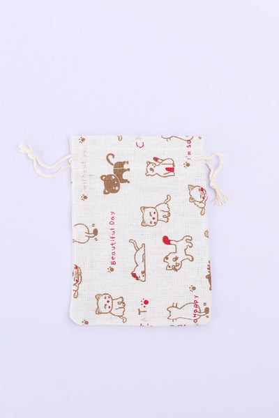 G Decor Gift Bags Set of 5 or 10 - Charming Cat Elegance: Hessian Gift Sacks with Kittens