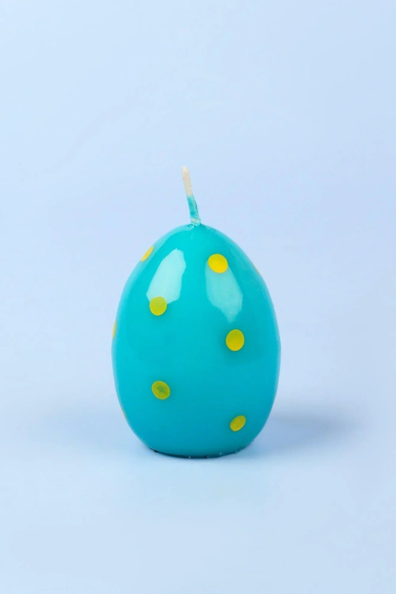 Blue Easter Polka Egg Candles in Happy Hatch — alternate view, G Decor