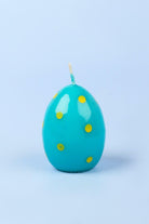 Set of 6 Easter Egg Candles - Blue - G Decor