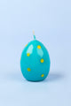 Set of 6 Easter Egg Candles - Blue - G Decor