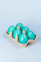 Set of 6 Easter Egg Candles - Blue - G Decor