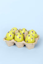 Set of 6 Easter Egg Candles - Green - G Decor