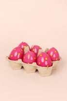 Set of 6 Easter Egg Candles - Pink - G Decor