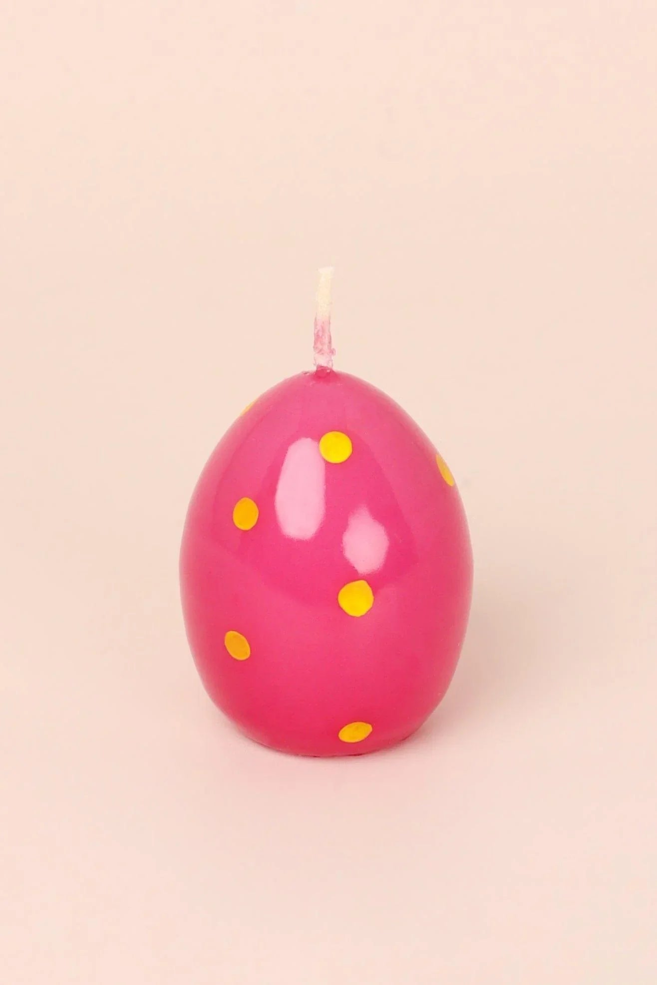 Pink Easter Polka Egg Candles in Blossom Patch — alternate view, G Decor