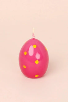 Pink Easter Polka Egg Candles in Blossom Patch