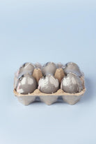 Set of 6 - Hoppy Easter Egg Candles - Grey - G Decor