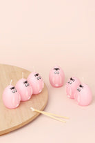 G Decor Pink Hoppy Easter Egg Candles - Pink - Set of 6